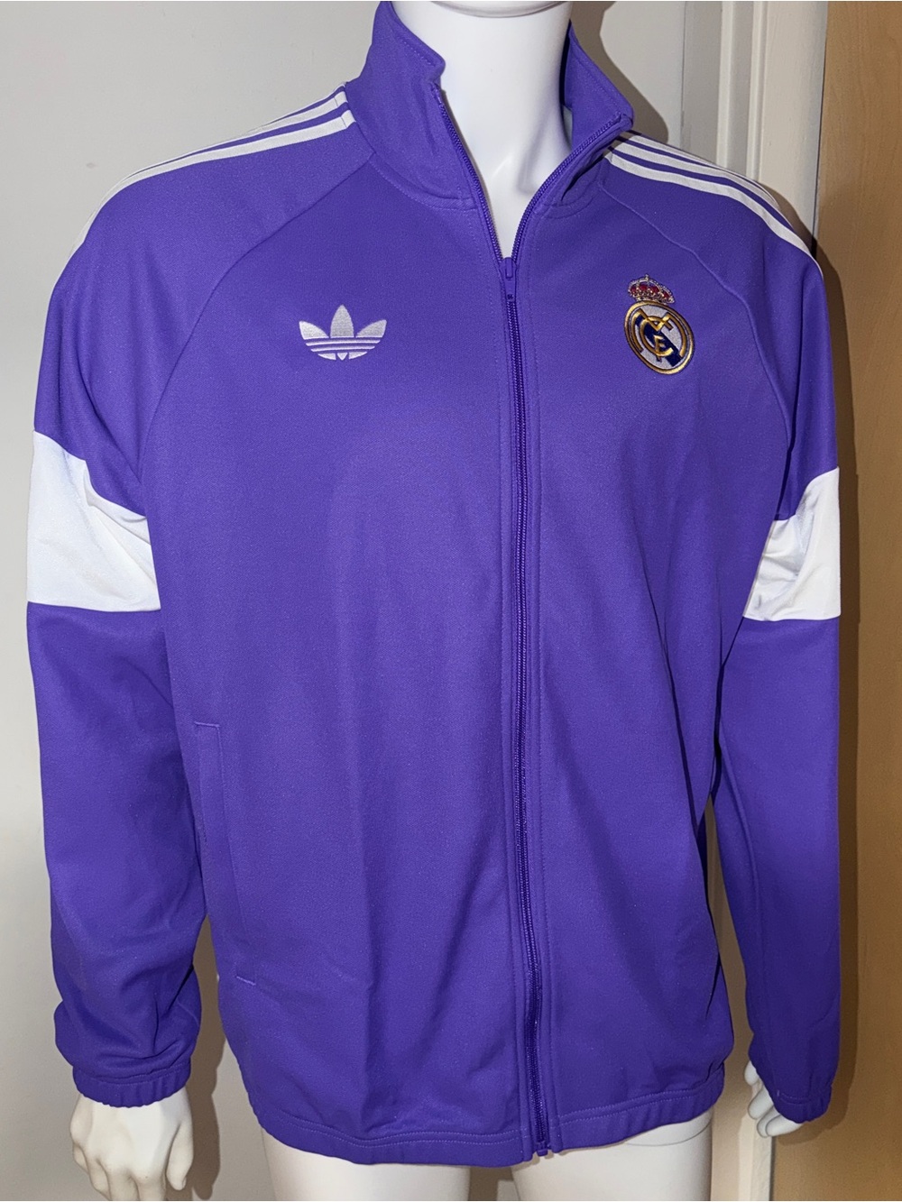 Adidas Real Madrid Purple Track Jacket size Large